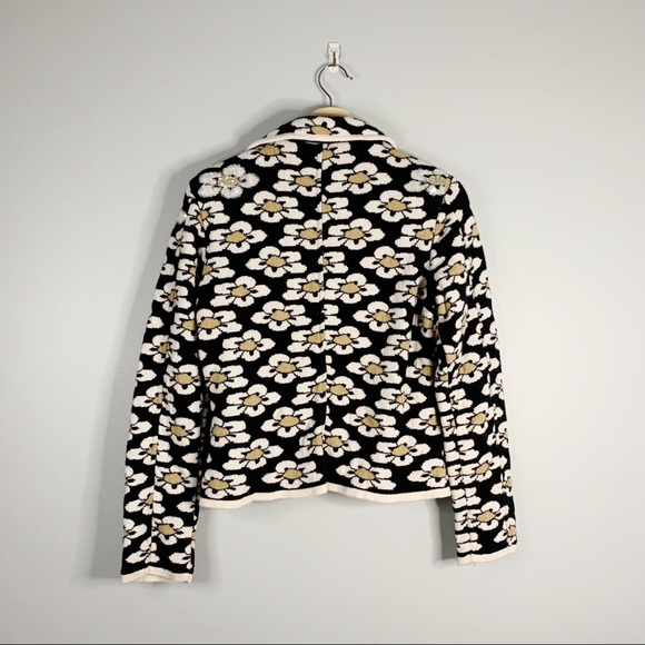 Twin Set Simona Barbieri Blazer Jacket Daisy Floral Cashmere Silk Wool Medium M - Picture 5 of 11